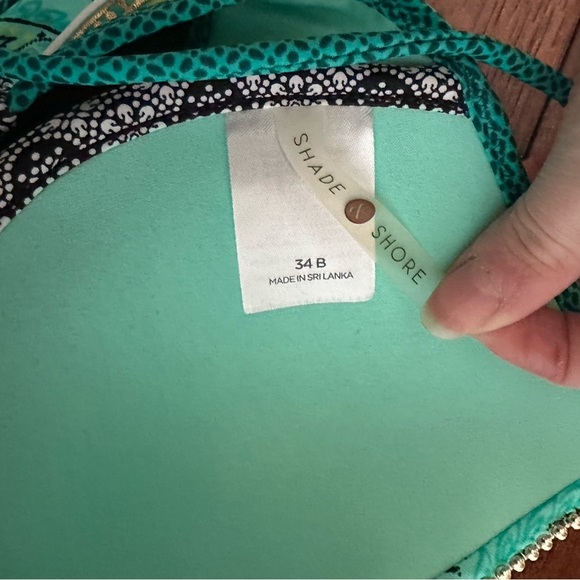 Shade & Shore Aqua Bikini Top Size 34B - Picture 3 of 5